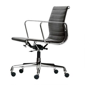 Vitra Aluminium EA 117 Kontorstol med Swivel, Armlæn og Vippe Mekanisme