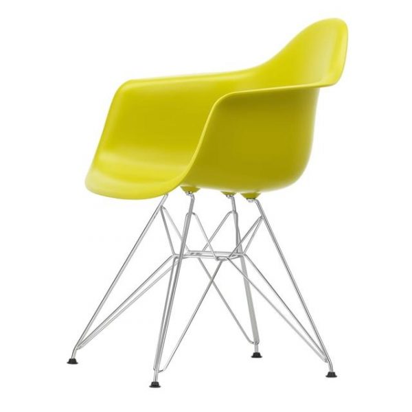 Vitra Eames Plastic DAR Spisebordsstol RE Sennep/Krom