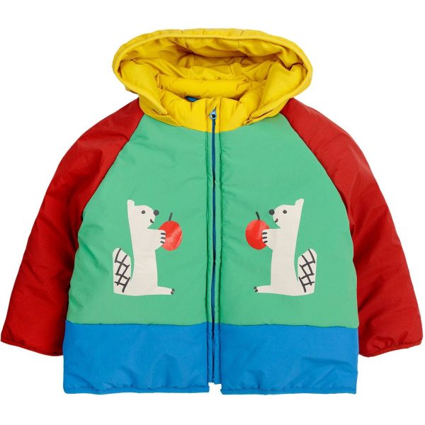 Bobo Choses Green Hungry Squirrel Hooded Jakke - Str. 12 mdr