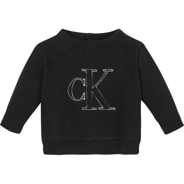 Calvin Klein Ck Black Monogram Logo Sweatshirt - Str. 4 år