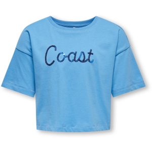 kids ONLY Azure Blue Coast Olivia Loose Sequins Top - Str. 158-164