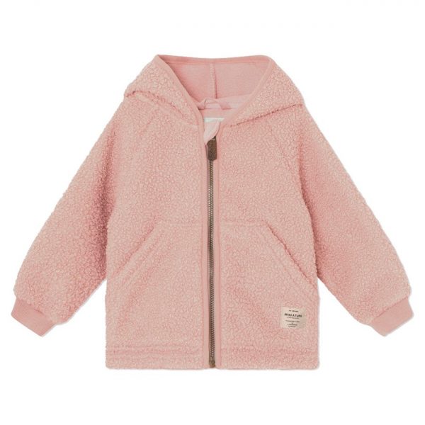 Mini A ture Adobe Rose Liff Teddy Fleece Jakke - Str. 6 mdr/68