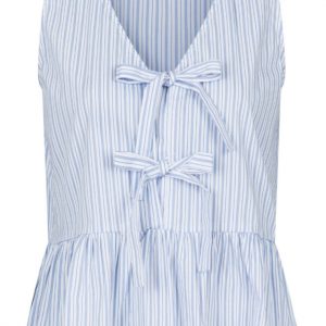 Neo Noir Top - Manja Stripe - Light Blue