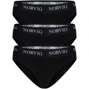 Norvig 3-Pack tai trusse, sort, Størrelse: XS, Dame