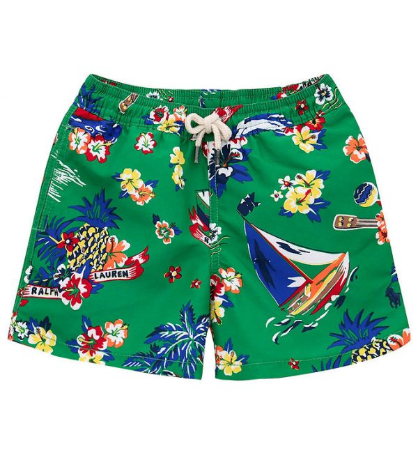 Polo Ralph Lauren Badeshorts - Traveler - Grøn m. Print