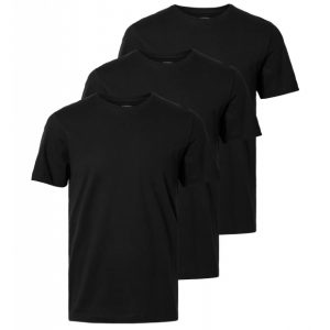 Selected Homme 3pak t-shirt i sort til herre