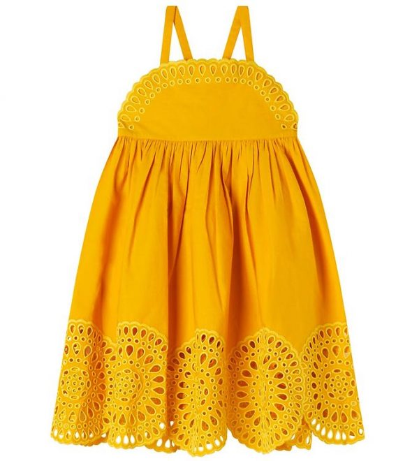 Stella McCartney Kids Kjole - Gul m. Hulmønster