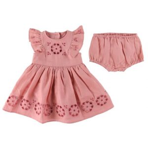 Stella McCartney Kids Kjole - Rosa m. Flæser/Blonder