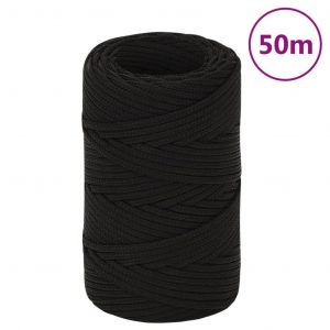 Arbejdsreb 2 mm 50 m polyester sort