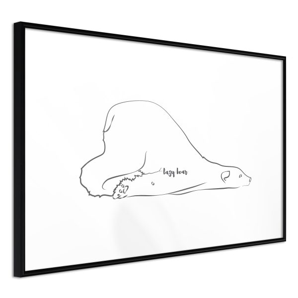 ARTGEIST Plakat med ramme - Resting Polar Bear Sort 30x20