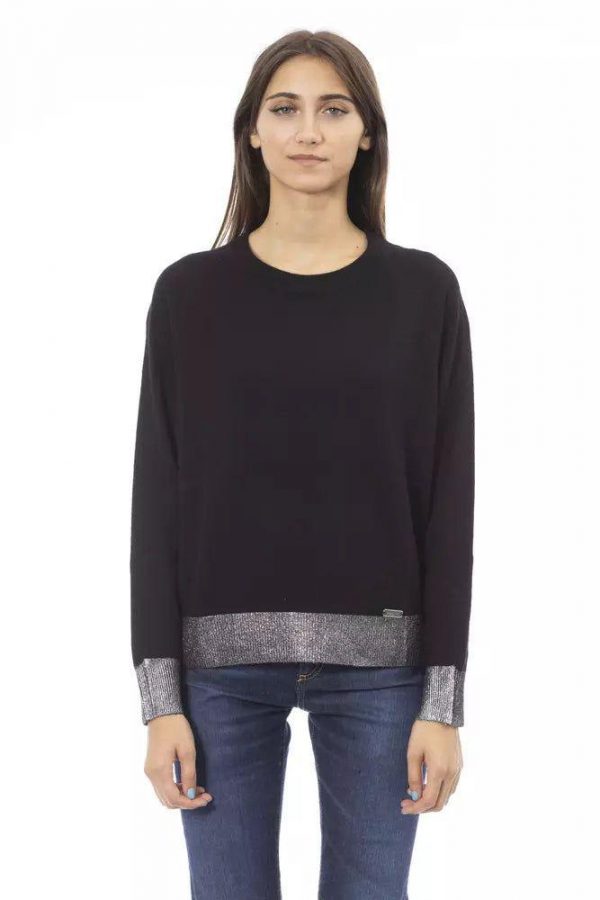 Baldinini Trend Baldinini Sort Uld Sweater