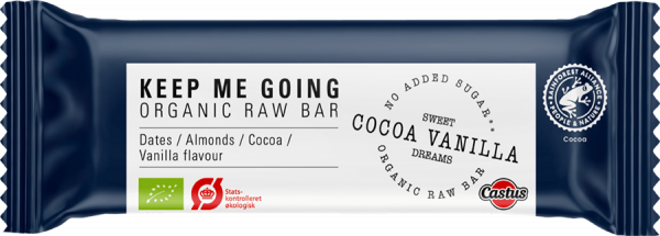 Castus Organic Raw Bar Cocoa Vanilla 40 g