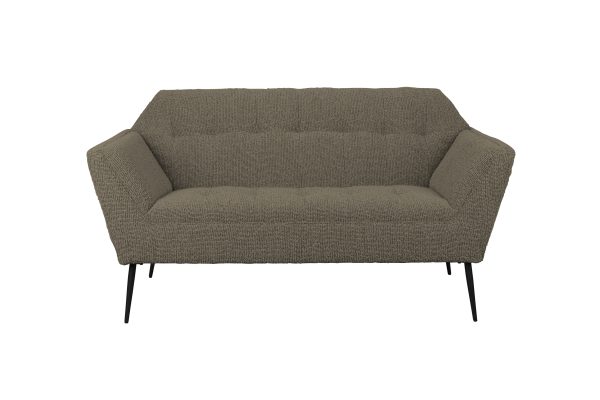 DUTCHBONE Kate 2-pers. sofa - kamel bouclé stof og sort jern