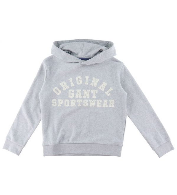 GANT Hættetrøje - Original Sportswear - Light Grey Melange