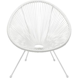 KARE DESIGN Acapulco White lænestol/havestol - hvid polyethylen og stål