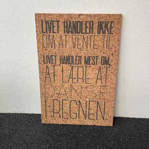 Korkprint - Danse i regnen, 33x50 cm. - Restsalg