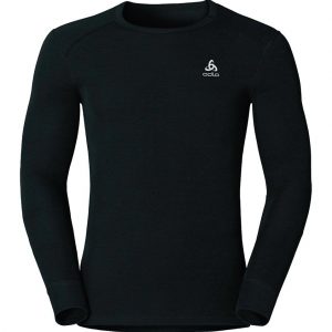 Odlo Men's Syntetisk Baselayer BL TOP Crew - Sort-X Large