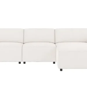 ROWICO Willard 4 pers. modul sofa, m. højre chaiselong - hvid stof