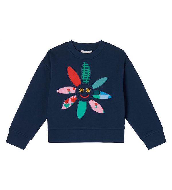 Stella McCartney Kids Sweatshirt - Navy m. Blomst