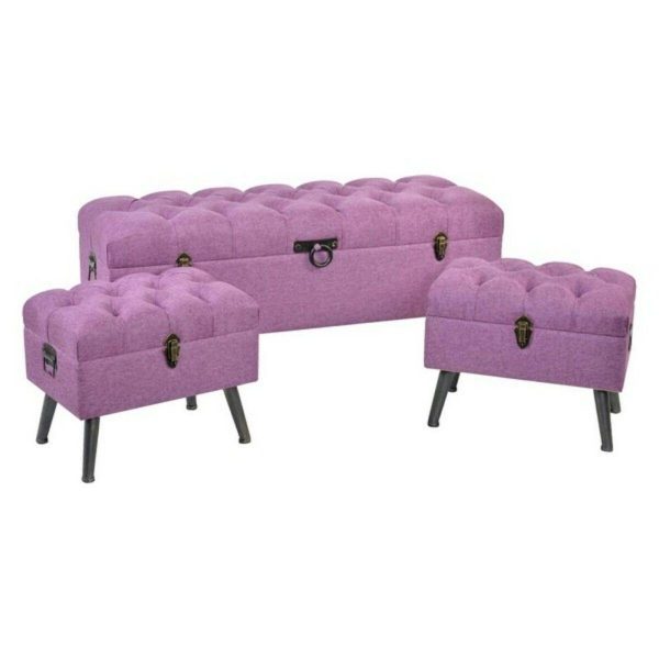 Stol 8424001565399 Multifarvet Fuchsia Metal Træ MDF 120 x 42 x 53 cm