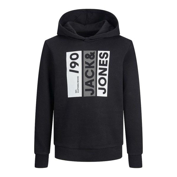 Sweatshirt til Børn JJJIO Jack & Jones 12224243 Sort 10 år