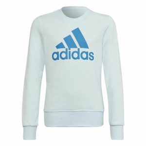 Sweatshirt uden hætte til piger Adidas Essentials Cyan 7-8 år