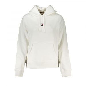 Tommy Hilfiger Elegant White Hooded Sweatshirt