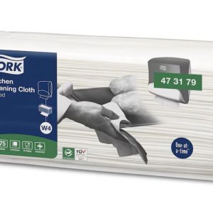 Tork aftørringsklud W4 75 ark Hvid Top-Pak Køkken (473179)