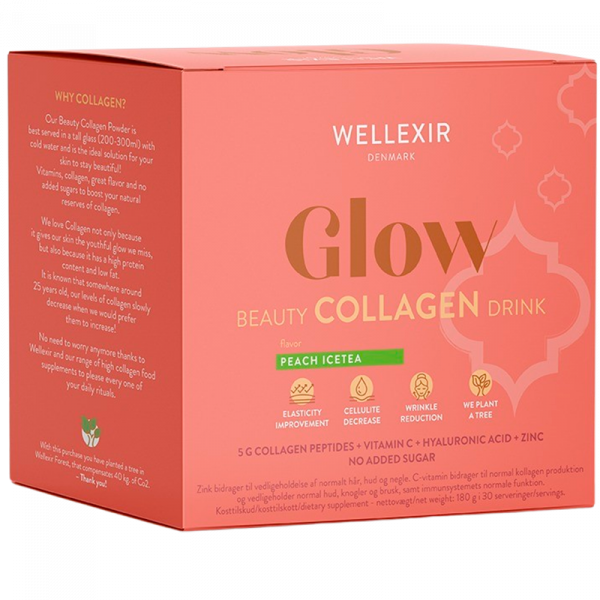 Wellexir Glow Beauty Drink - Peach Ice Tea (30 breve)