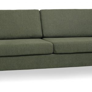 Wendy 2,5 pers. sofa - vinter mosgrøn polyester stof og natur træ