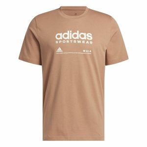 Kortærmet T-shirt til Mænd Adidas Lounge Brun L