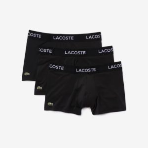 LACOSTE 3-pak mikrofiber underbukser/boxershort i sort til herre