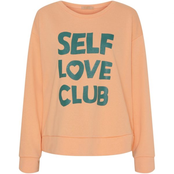 Marta Du Chateau dame sweatshirt MdcLuciana - Salmone/Siepe print