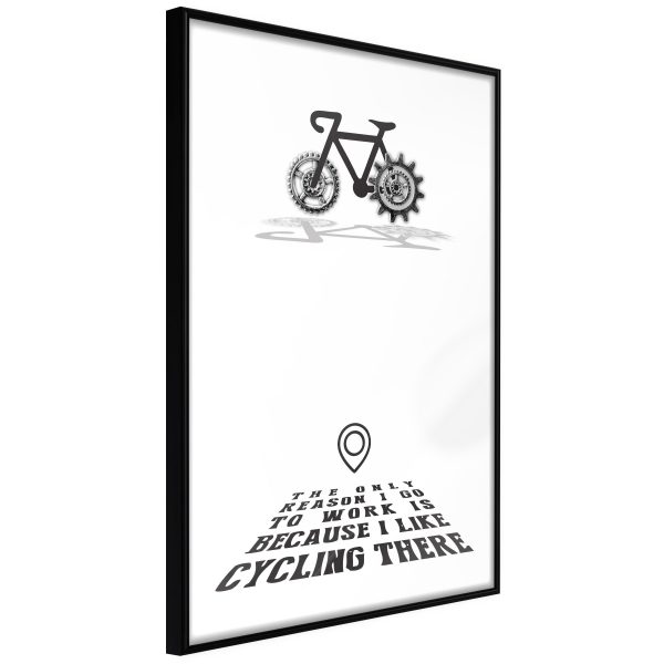 Plakat - I like Cycling - 20 x 30 cm - Sort ramme