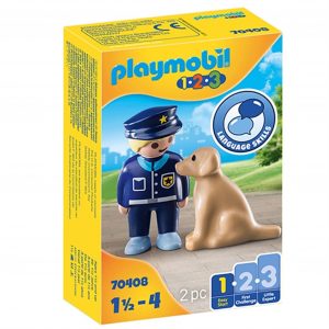 PlaymobilÂ® 1.2.3 - Politibetjent med Hund