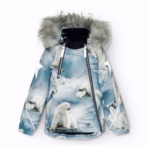 Molo Polar Bear Joy Hopla Fur Jakke - Str. 86