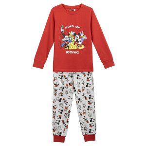 Nattøj Børns Mickey Mouse Rød 4 år