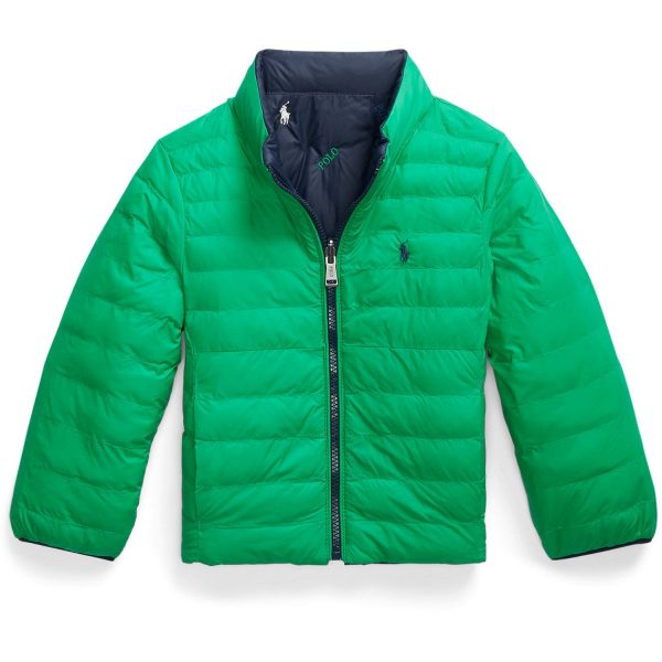 Polo Ralph Lauren Newport Navy/Stafford Green Rev Tera Aoe Bomber Jakke - Str. 5 år