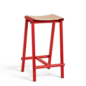 Taburete 8 Bar Stool, low fra Hay (Signal Red)