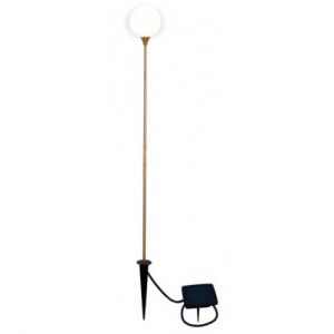 Bruna solcelle udendørs lampe H80 cm - Messing/Hvid