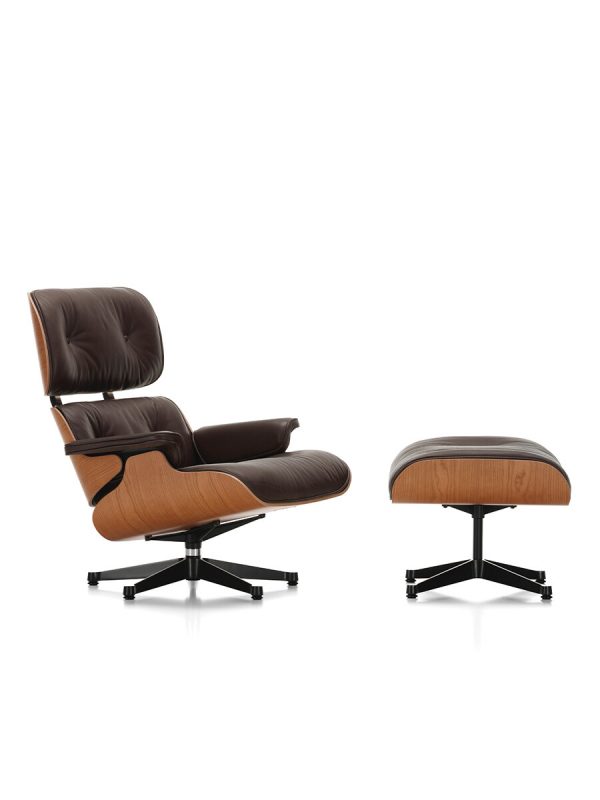 Eames Lounge Chair inkl. Fodskammel fra Vitra (Kirsebær)