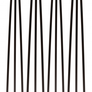 Elias, Understel til spisebord, 3-rods hairpin-legs, sæt á 4 stk, sort, H71x17x13 cm