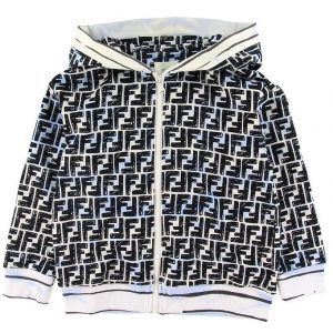 Fendi Cardigan - Lyseblå m. Logo