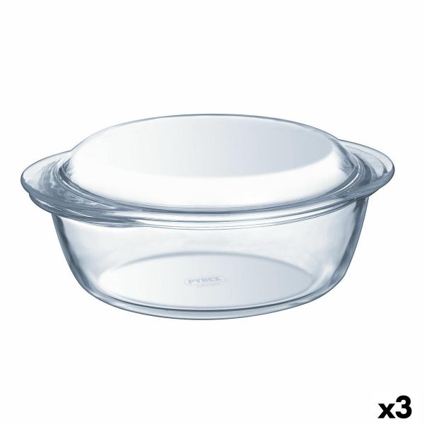 Gryde Med Låg Pyrex Essentials Gennemsigtig 1,4 L (3 enheder)