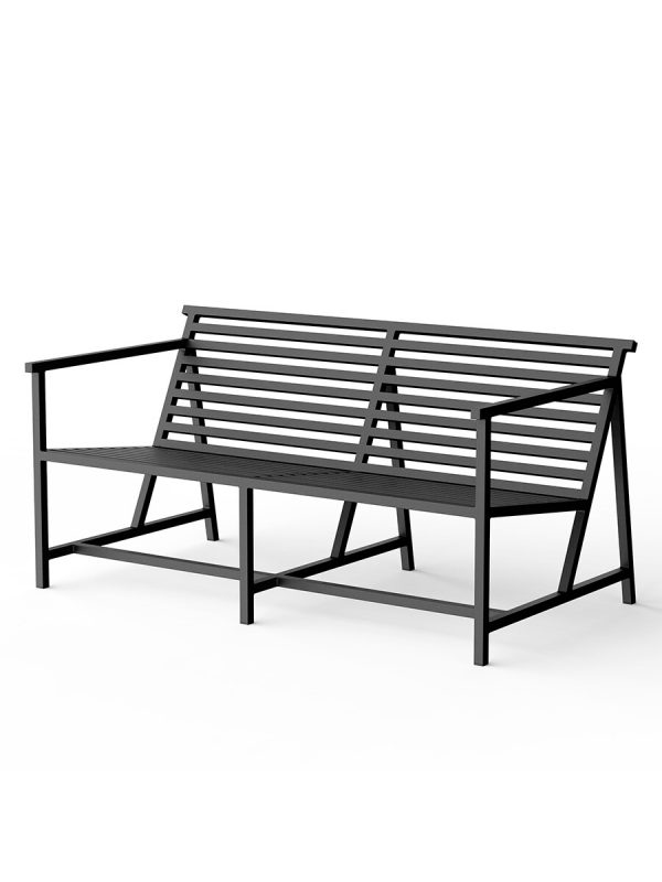 Lounge Bench, sort fra 19 Outdoors