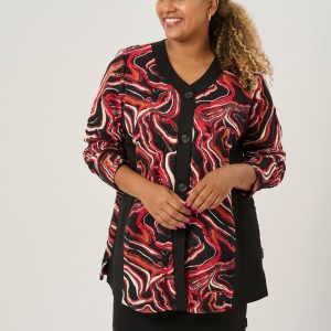 Pont Neuf - Cardigan - Pnanelise - Warm Red - Xs/36-38