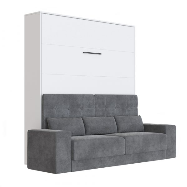 Sofa til M1 180 skabsseng - farve Skab: Hvid, Front: Hvid