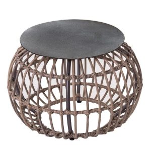 Sofabord Ariki 50 x 50 x 34 cm syntetisk Rattan Stål