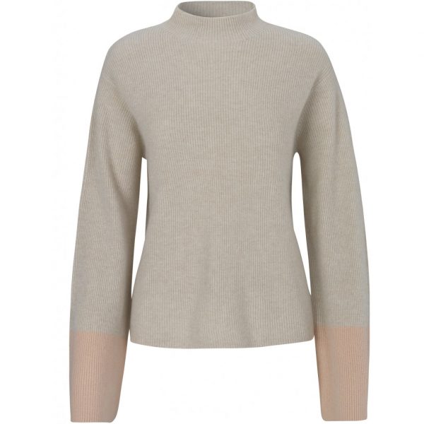 Cami block rib knit - Taupe - S