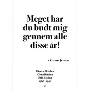 Citatplakat "Meget har du budt mig" plakat - 30x42 cm